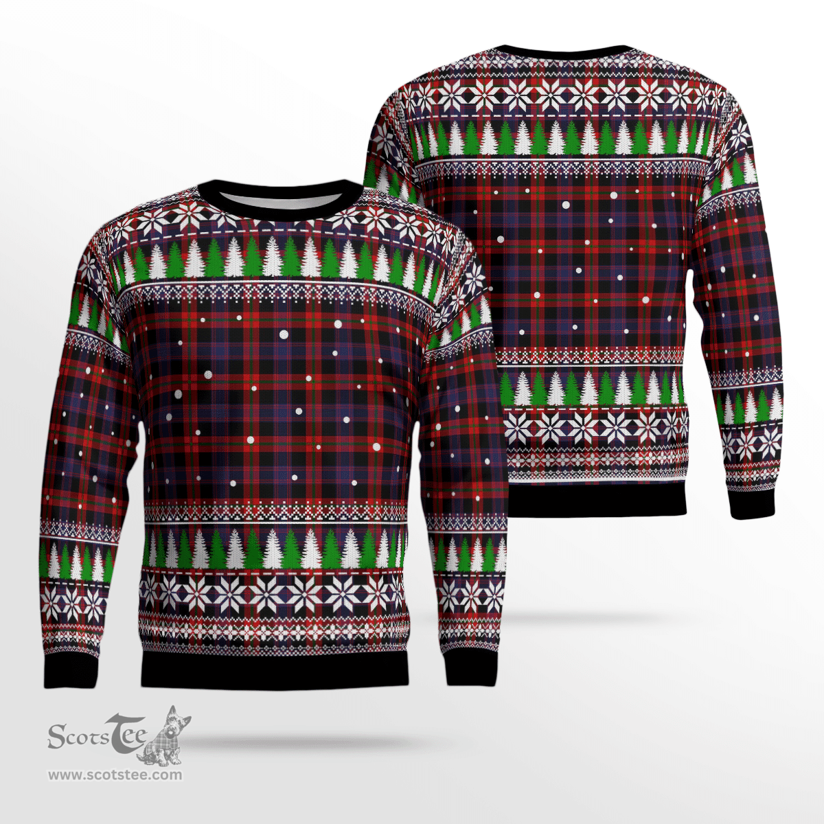 Scottish Broun Clan Tartan Christmas Ugly Sweater - Plaid Family Ugly Sweater Scottish Plaid Tartan Plaid - ScotsTee - scotstee.com