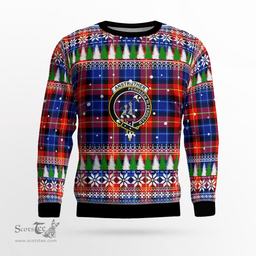 Scottish Anstruther Clan Crest Tartan Christmas Ugly Sweater - Plaid Family Ugly Sweater Scottish Plaid Tartan Plaid - ScotsTee - scotstee.com
