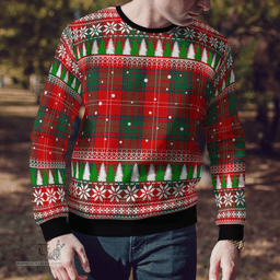 Scottish Chisholm Modern Clan Tartan Christmas Ugly Sweater - Plaid Family Ugly Sweater Scottish Plaid Tartan Plaid - ScotsTee - scotstee.com