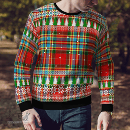 Scottish Chattan Clan Tartan Christmas Ugly Sweater - Plaid Family Ugly Sweater Scottish Plaid Tartan Plaid - ScotsTee - scotstee.com
