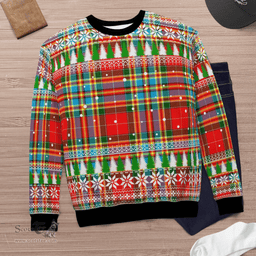 Scottish Chattan Clan Tartan Christmas Ugly Sweater - Plaid Family Ugly Sweater Scottish Plaid Tartan Plaid - ScotsTee - scotstee.com