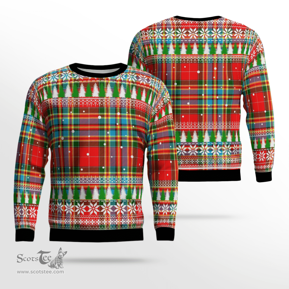 Scottish Chattan Clan Tartan Christmas Ugly Sweater - Plaid Family Ugly Sweater Scottish Plaid Tartan Plaid - ScotsTee - scotstee.com