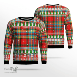 Scottish Chattan Clan Tartan Christmas Ugly Sweater - Plaid Family Ugly Sweater Scottish Plaid Tartan Plaid - ScotsTee - scotstee.com