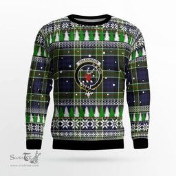 Scottish Colquhoun Clan Crest Tartan Christmas Ugly Sweater - Plaid Family Ugly Sweater Scottish Plaid Tartan Plaid - ScotsTee - scotstee.com