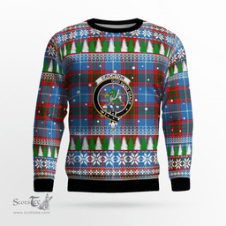 Scottish Crichton District Clan Crest Tartan Christmas Ugly Sweater - Plaid Family Ugly Sweater Scottish Plaid Tartan Plaid - ScotsTee - scotstee.com