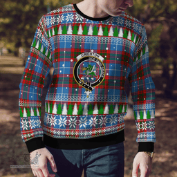 Scottish Crichton District Clan Crest Tartan Christmas Ugly Sweater - Plaid Family Ugly Sweater Scottish Plaid Tartan Plaid - ScotsTee - scotstee.com