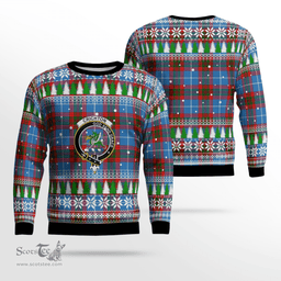 Scottish Crichton District Clan Crest Tartan Christmas Ugly Sweater - Plaid Family Ugly Sweater Scottish Plaid Tartan Plaid - ScotsTee - scotstee.com