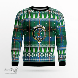 Scottish Davidson Ancient Clan Crest Tartan Christmas Ugly Sweater - Plaid Family Ugly Sweater Scottish Plaid Tartan Plaid - ScotsTee - scotstee.com