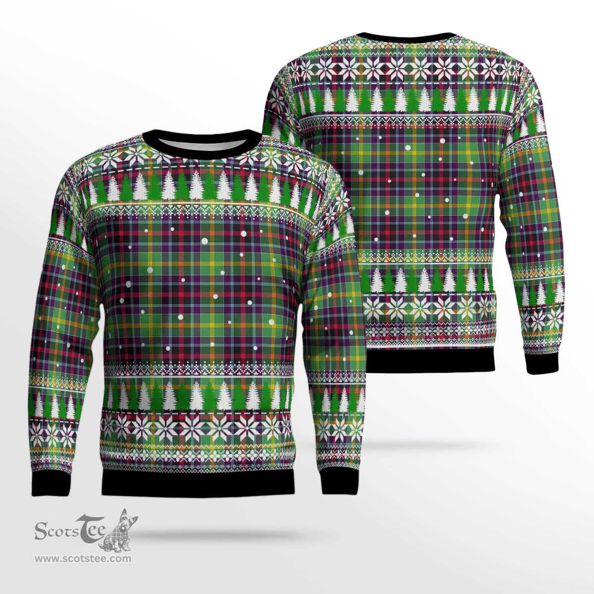 Scottish Clephane Clan Tartan Christmas Ugly Sweater - Plaid Family Ugly Sweater Scottish Plaid Tartan Plaid - ScotsTee - scotstee.com