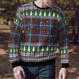 Scottish Dalmahoy Clan Tartan Christmas Ugly Sweater - Plaid Family Ugly Sweater Scottish Plaid Tartan Plaid - ScotsTee - scotstee.com
