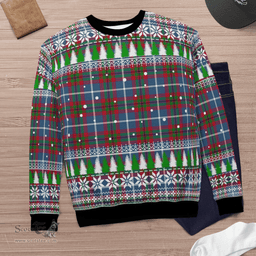 Scottish Dalmahoy Clan Tartan Christmas Ugly Sweater - Plaid Family Ugly Sweater Scottish Plaid Tartan Plaid - ScotsTee - scotstee.com