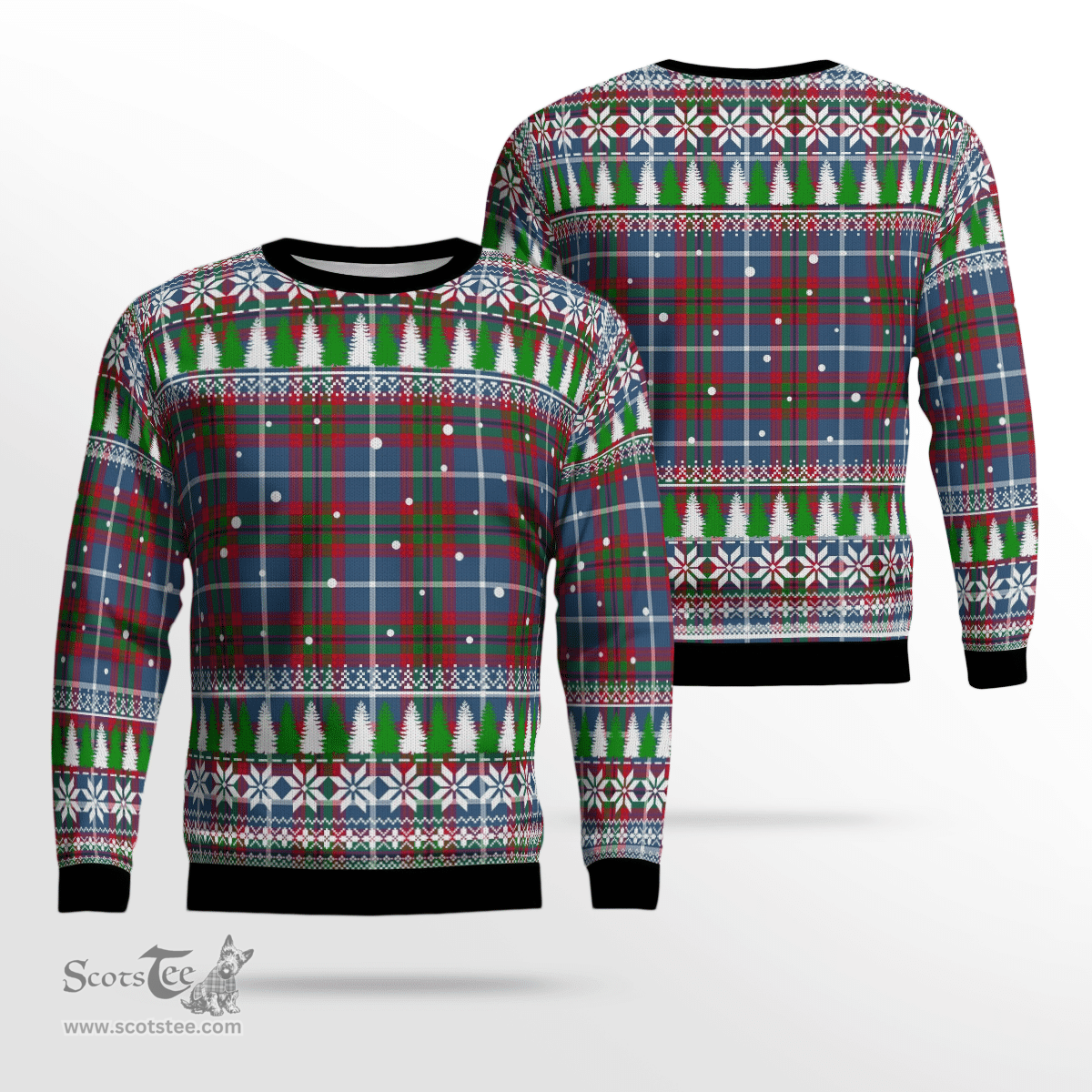 Scottish Dalmahoy Clan Tartan Christmas Ugly Sweater - Plaid Family Ugly Sweater Scottish Plaid Tartan Plaid - ScotsTee - scotstee.com