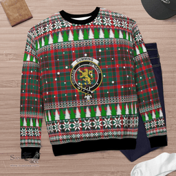 Scottish Cumming Hunting Modern Clan Crest Tartan Christmas Ugly Sweater - Plaid Family Ugly Sweater Scottish Plaid Tartan Plaid - ScotsTee - scotstee.com