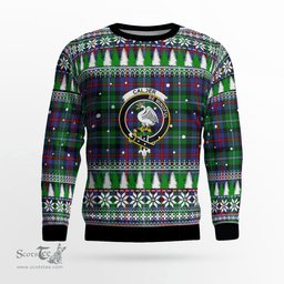 Scottish Calder Clan Crest Tartan Christmas Ugly Sweater - Plaid Family Ugly Sweater Scottish Plaid Tartan Plaid - ScotsTee - scotstee.com