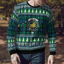 Scottish Campbell Ancient Clan Crest Tartan Christmas Ugly Sweater - Plaid Family Ugly Sweater Scottish Plaid Tartan Plaid - ScotsTee - scotstee.com