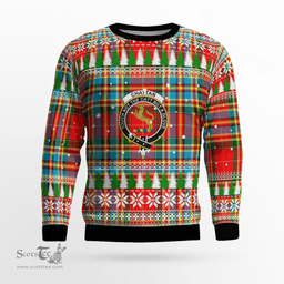 Scottish Chattan Clan Crest Tartan Christmas Ugly Sweater - Plaid Family Ugly Sweater Scottish Plaid Tartan Plaid - ScotsTee - scotstee.com