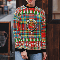 Scottish Chattan Clan Crest Tartan Christmas Ugly Sweater - Plaid Family Ugly Sweater Scottish Plaid Tartan Plaid - ScotsTee - scotstee.com