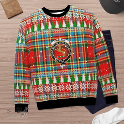 Scottish Chattan Clan Crest Tartan Christmas Ugly Sweater - Plaid Family Ugly Sweater Scottish Plaid Tartan Plaid - ScotsTee - scotstee.com