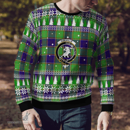Scottish Colville Clan Crest Tartan Christmas Ugly Sweater - Plaid Family Ugly Sweater Scottish Plaid Tartan Plaid - ScotsTee - scotstee.com