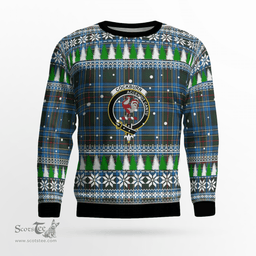 Scottish Cockburn Modern Clan Crest Tartan Christmas Ugly Sweater - Plaid Family Ugly Sweater Scottish Plaid Tartan Plaid - ScotsTee - scotstee.com