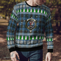 Scottish Cockburn Modern Clan Crest Tartan Christmas Ugly Sweater - Plaid Family Ugly Sweater Scottish Plaid Tartan Plaid - ScotsTee - scotstee.com
