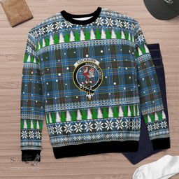 Scottish Cockburn Modern Clan Crest Tartan Christmas Ugly Sweater - Plaid Family Ugly Sweater Scottish Plaid Tartan Plaid - ScotsTee - scotstee.com