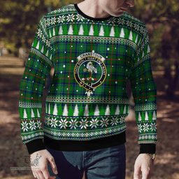 Scottish Cranstoun Clan Crest Tartan Christmas Ugly Sweater - Plaid Family Ugly Sweater Scottish Plaid Tartan Plaid - ScotsTee - scotstee.com
