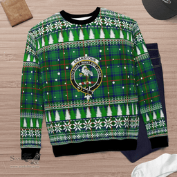 Scottish Cranstoun Clan Crest Tartan Christmas Ugly Sweater - Plaid Family Ugly Sweater Scottish Plaid Tartan Plaid - ScotsTee - scotstee.com