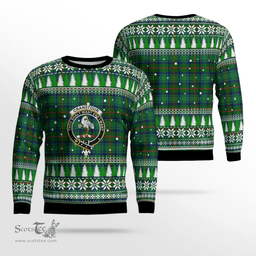 Scottish Cranstoun Clan Crest Tartan Christmas Ugly Sweater - Plaid Family Ugly Sweater Scottish Plaid Tartan Plaid - ScotsTee - scotstee.com