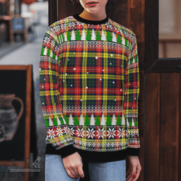 Scottish Buchanan Modern Clan Tartan Christmas Ugly Sweater - Plaid Family Ugly Sweater Scottish Plaid Tartan Plaid - ScotsTee - scotstee.com