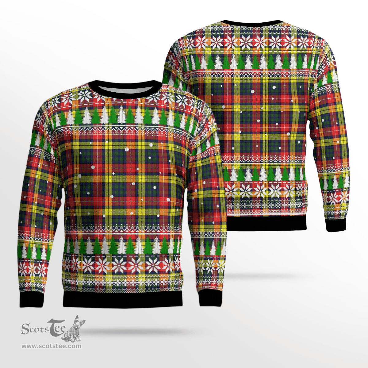 Scottish Buchanan Modern Clan Tartan Christmas Ugly Sweater - Plaid Family Ugly Sweater Scottish Plaid Tartan Plaid - ScotsTee - scotstee.com