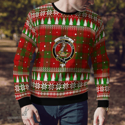Scottish Dewar Clan Crest Tartan Christmas Ugly Sweater - Plaid Family Ugly Sweater Scottish Plaid Tartan Plaid - ScotsTee - scotstee.com
