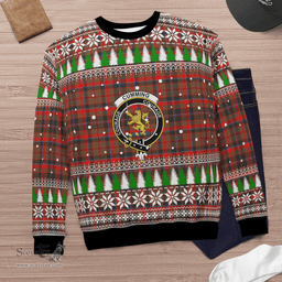 Scottish Cumming Hunting Weathered Clan Crest Tartan Christmas Ugly Sweater - Plaid Family Ugly Sweater Scottish Plaid Tartan Plaid - ScotsTee - scotstee.com