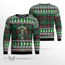Scottish Chisholm Hunting Ancient Clan Crest Tartan Christmas Ugly Sweater - Plaid Family Ugly Sweater Scottish Plaid Tartan Plaid - ScotsTee - scotstee.com
