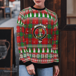 Scottish Chisholm Clan Crest Tartan Christmas Ugly Sweater - Plaid Family Ugly Sweater Scottish Plaid Tartan Plaid - ScotsTee - scotstee.com