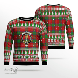 Scottish Chisholm Clan Crest Tartan Christmas Ugly Sweater - Plaid Family Ugly Sweater Scottish Plaid Tartan Plaid - ScotsTee - scotstee.com