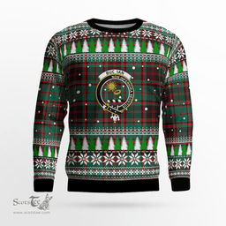 Scottish Buchan Ancient Clan Crest Tartan Christmas Ugly Sweater - Plaid Family Ugly Sweater Scottish Plaid Tartan Plaid - ScotsTee - scotstee.com