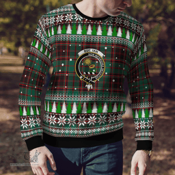 Scottish Buchan Ancient Clan Crest Tartan Christmas Ugly Sweater - Plaid Family Ugly Sweater Scottish Plaid Tartan Plaid - ScotsTee - scotstee.com