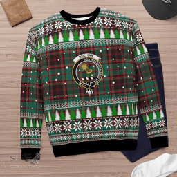 Scottish Buchan Ancient Clan Crest Tartan Christmas Ugly Sweater - Plaid Family Ugly Sweater Scottish Plaid Tartan Plaid - ScotsTee - scotstee.com