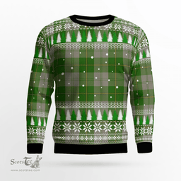 Scottish Cunningham Dress Green Dancers Clan Tartan Christmas Ugly Sweater - Plaid Family Ugly Sweater Scottish Plaid Tartan Plaid - ScotsTee - scotstee.com