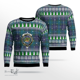 Scottish Douglas Modern Clan Crest Tartan Christmas Ugly Sweater - Plaid Family Ugly Sweater Scottish Plaid Tartan Plaid - ScotsTee - scotstee.com