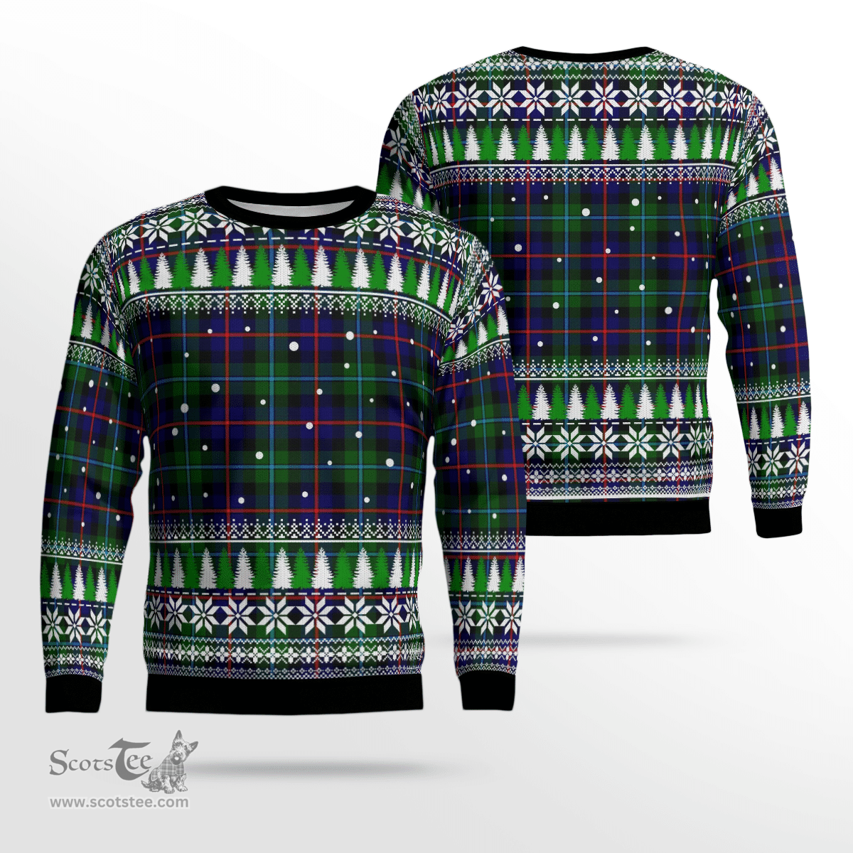 Scottish Campbell of Cawdor Modern Clan Tartan Christmas Ugly Sweater - Plaid Family Ugly Sweater Scottish Plaid Tartan Plaid - ScotsTee - scotstee.com