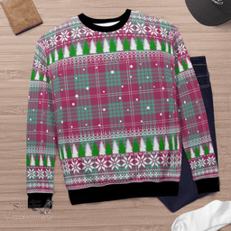 Scottish Crawford Ancient Clan Tartan Christmas Ugly Sweater - Plaid Family Ugly Sweater Scottish Plaid Tartan Plaid - ScotsTee - scotstee.com