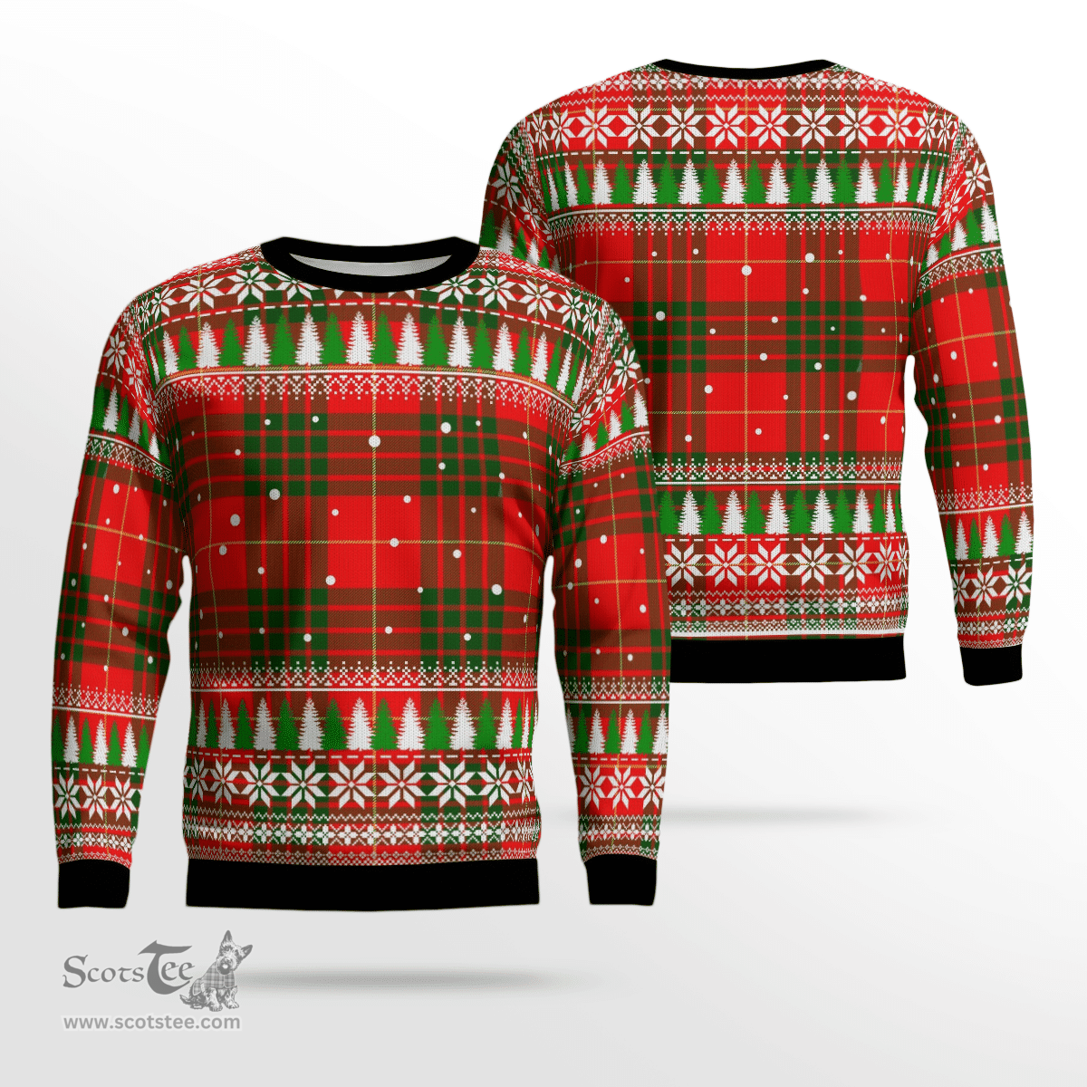 Scottish Cameron Modern Clan Tartan Christmas Ugly Sweater - Plaid Family Ugly Sweater Scottish Plaid Tartan Plaid - ScotsTee - scotstee.com