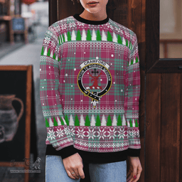 Scottish Crawford Ancient Clan Crest Tartan Christmas Ugly Sweater - Plaid Family Ugly Sweater Scottish Plaid Tartan Plaid - ScotsTee - scotstee.com
