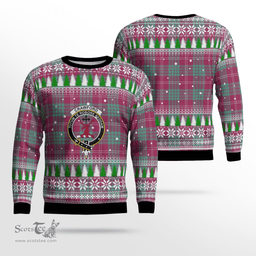 Scottish Crawford Ancient Clan Crest Tartan Christmas Ugly Sweater - Plaid Family Ugly Sweater Scottish Plaid Tartan Plaid - ScotsTee - scotstee.com