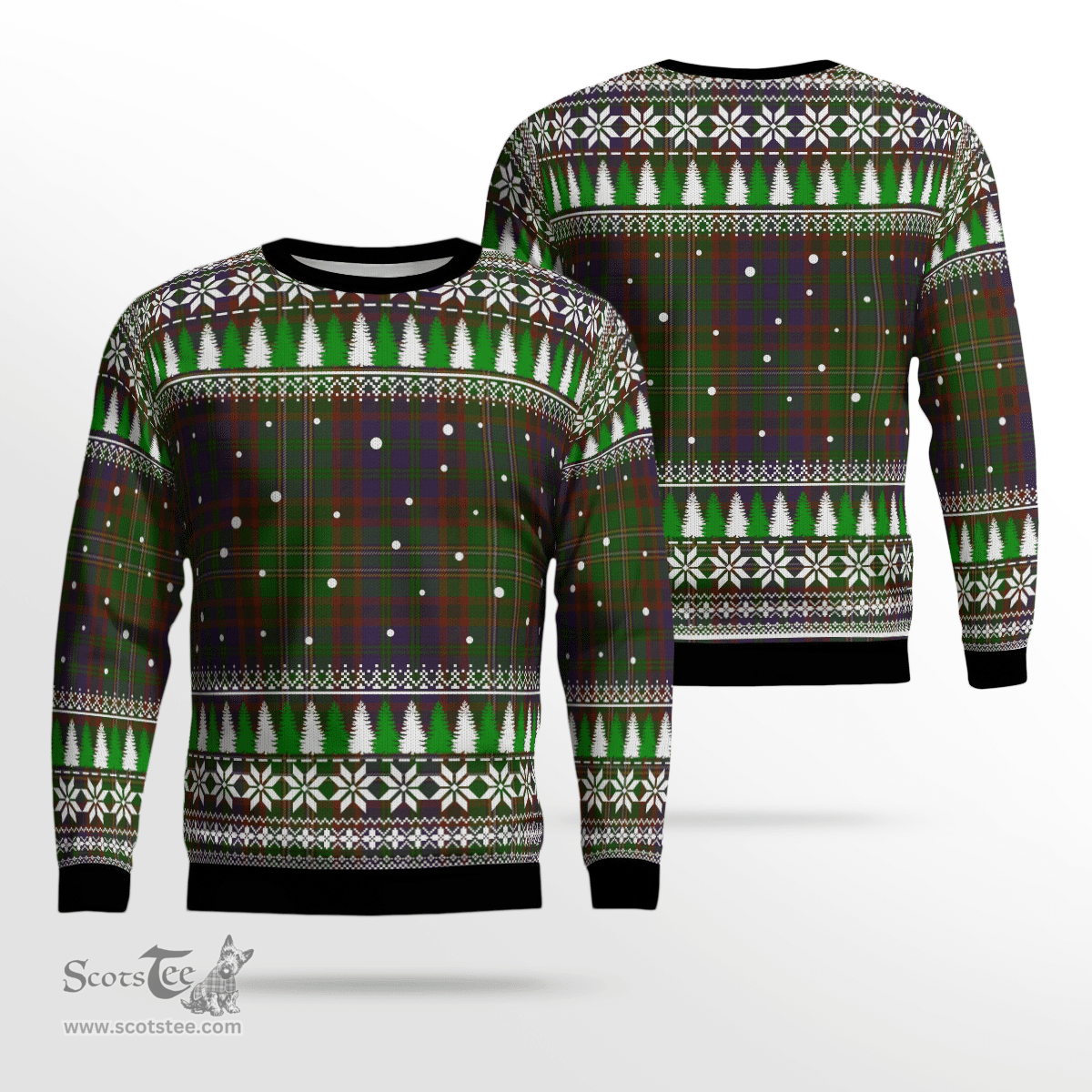 Scottish Cunningham Hunting Modern Clan Tartan Christmas Ugly Sweater - Plaid Family Ugly Sweater Scottish Plaid Tartan Plaid - ScotsTee - scotstee.com