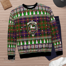 Scottish Cochrane Modern Clan Crest Tartan Christmas Ugly Sweater - Plaid Family Ugly Sweater Scottish Plaid Tartan Plaid - ScotsTee - scotstee.com