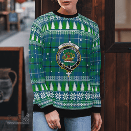 Scottish Douglas Ancient Clan Crest Tartan Christmas Ugly Sweater - Plaid Family Ugly Sweater Scottish Plaid Tartan Plaid - ScotsTee - scotstee.com