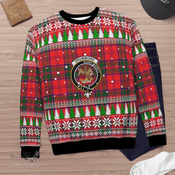 Scottish Drummond Modern Clan Crest Tartan Christmas Ugly Sweater - Plaid Family Ugly Sweater Scottish Plaid Tartan Plaid - ScotsTee - scotstee.com